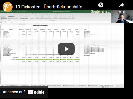 Einfache Excel Arbeitshilfe Fur Die Beantragung Der Uberbruckungshilfe Iii Taxolution Steuern Und Recht