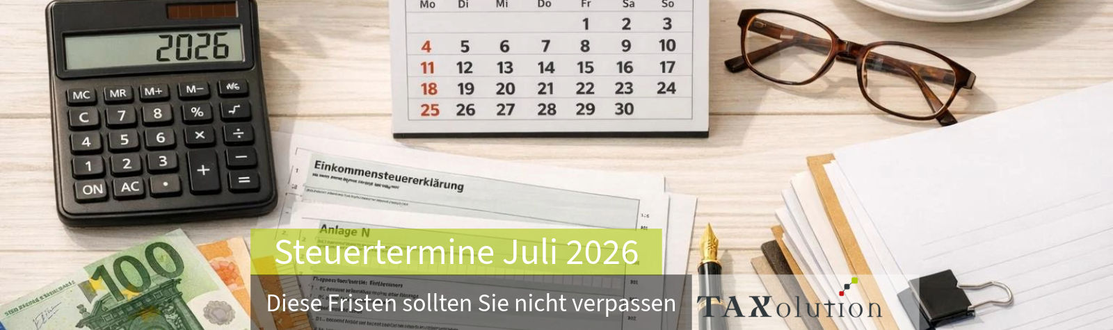 Steuertermine Juli 2026